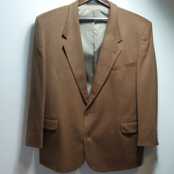 FIORAVANTI Couture Jacket Men's Size 50 Brown Cashmere Single Breasted Blazer - Picture 1 of 15